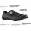 SHIMANO SH-RC502 Lightweight Men’s Road Cycling Shoe Packed with Pro Features(Black)